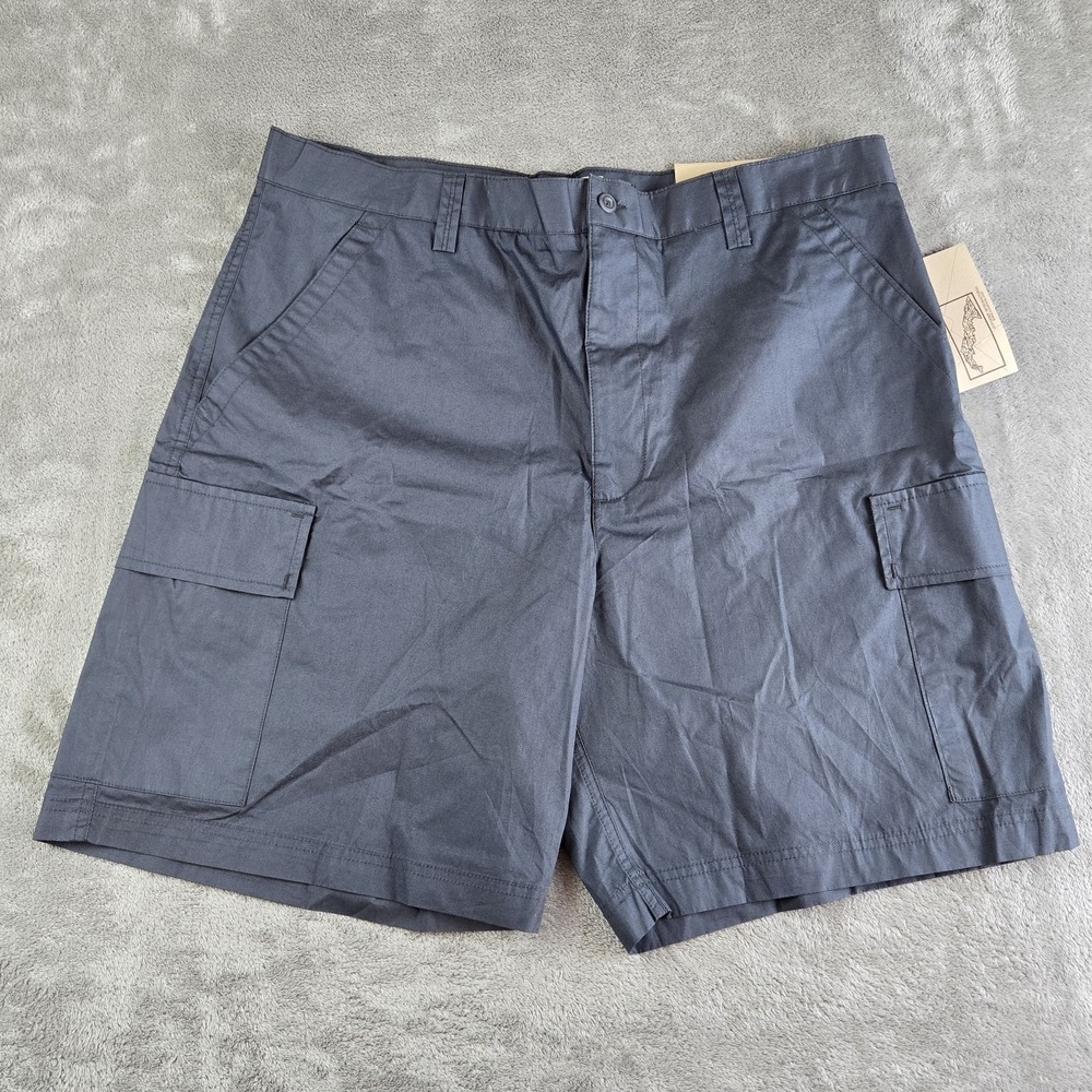 Cubavera Shorts Mens 36x9 Blue Cargo Pockets Flat Front Outdoor Casual NEW